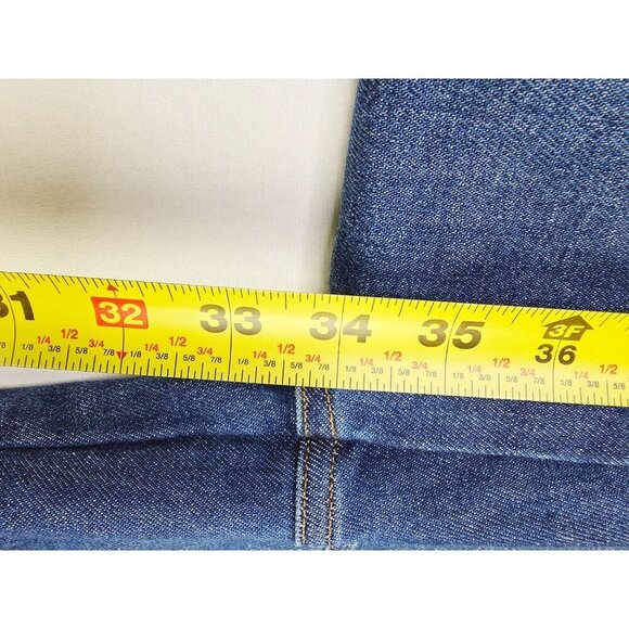 Spanx Size Small Womens 34" Inseam Flare Two Back Pockets Pull Up Blue Jeans - Picture 10 of 11